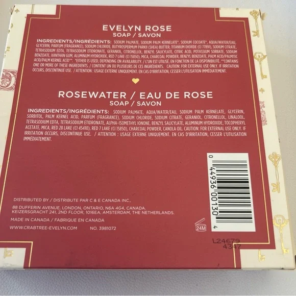 Crabtree & Evelyn Heart Soap Gift Set - Pink & Brown - Picture 2 of 8